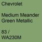 Preview: Chevrolet, Medium Meander Green Metallic, 83 / WA230M.